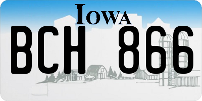IA license plate BCH866