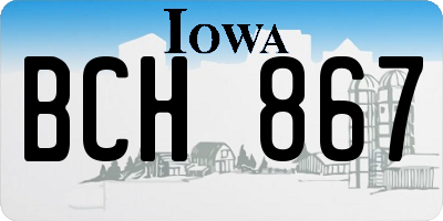 IA license plate BCH867