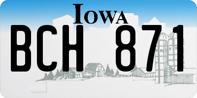 IA license plate BCH871