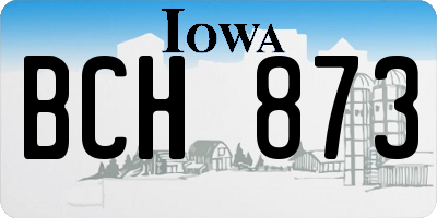 IA license plate BCH873