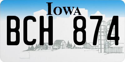 IA license plate BCH874