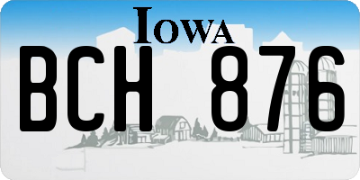 IA license plate BCH876