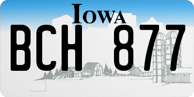 IA license plate BCH877