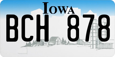 IA license plate BCH878