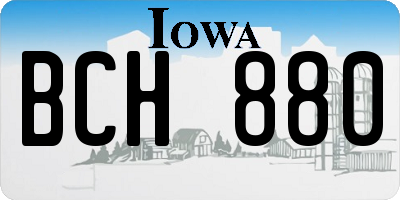 IA license plate BCH880