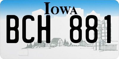 IA license plate BCH881