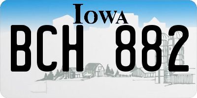 IA license plate BCH882