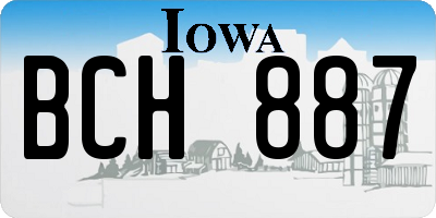 IA license plate BCH887