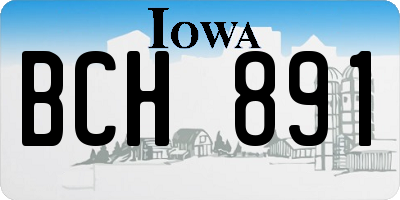 IA license plate BCH891