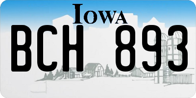 IA license plate BCH893