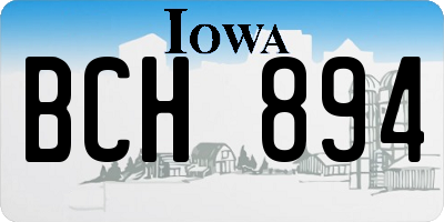 IA license plate BCH894