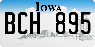 IA license plate BCH895