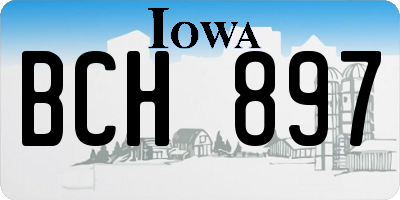 IA license plate BCH897