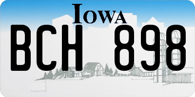 IA license plate BCH898