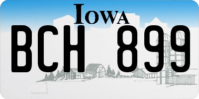 IA license plate BCH899