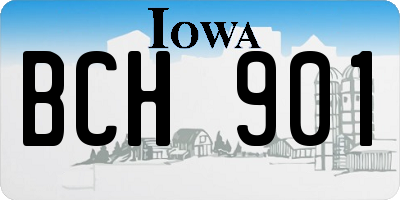 IA license plate BCH901