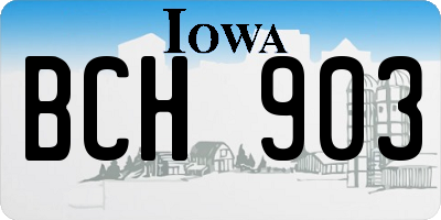 IA license plate BCH903