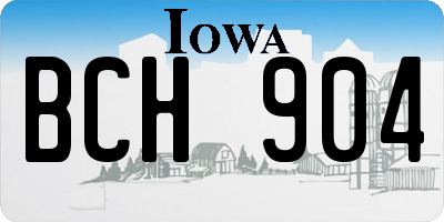 IA license plate BCH904