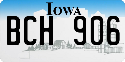 IA license plate BCH906
