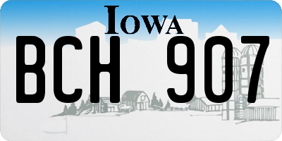 IA license plate BCH907