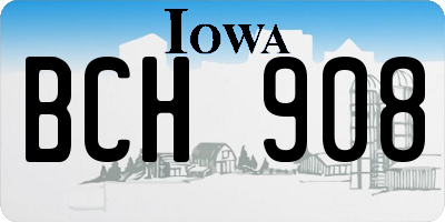 IA license plate BCH908