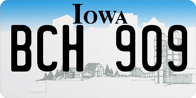 IA license plate BCH909