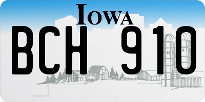 IA license plate BCH910