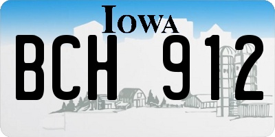 IA license plate BCH912