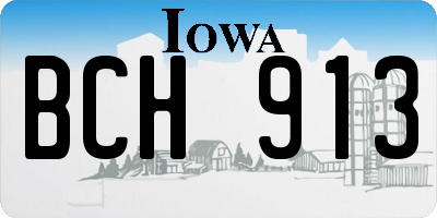 IA license plate BCH913