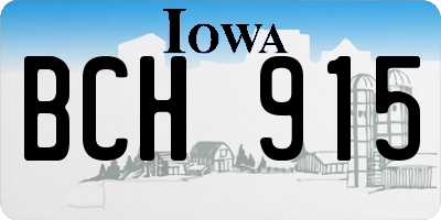 IA license plate BCH915