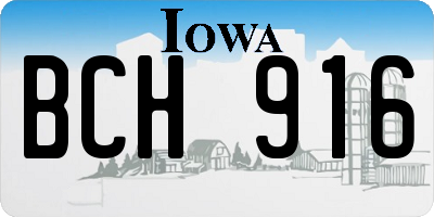IA license plate BCH916