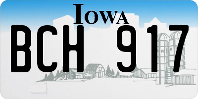 IA license plate BCH917