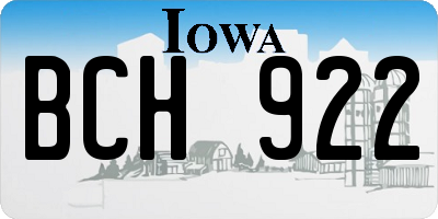 IA license plate BCH922