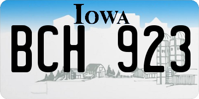 IA license plate BCH923