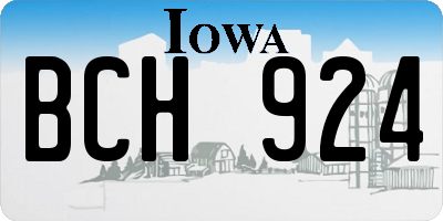 IA license plate BCH924