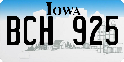 IA license plate BCH925