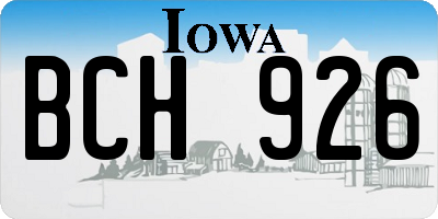 IA license plate BCH926