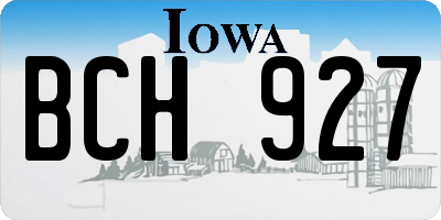 IA license plate BCH927