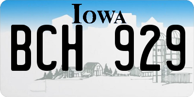 IA license plate BCH929