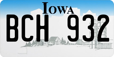 IA license plate BCH932