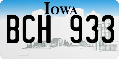 IA license plate BCH933