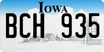 IA license plate BCH935
