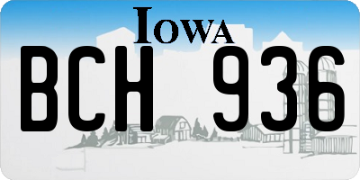 IA license plate BCH936