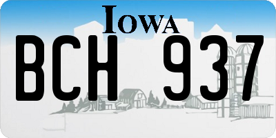 IA license plate BCH937