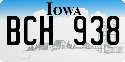 IA license plate BCH938