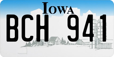 IA license plate BCH941