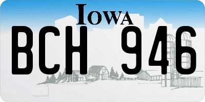 IA license plate BCH946