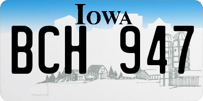 IA license plate BCH947
