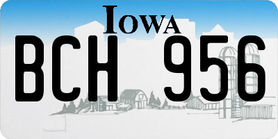 IA license plate BCH956