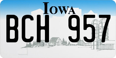 IA license plate BCH957